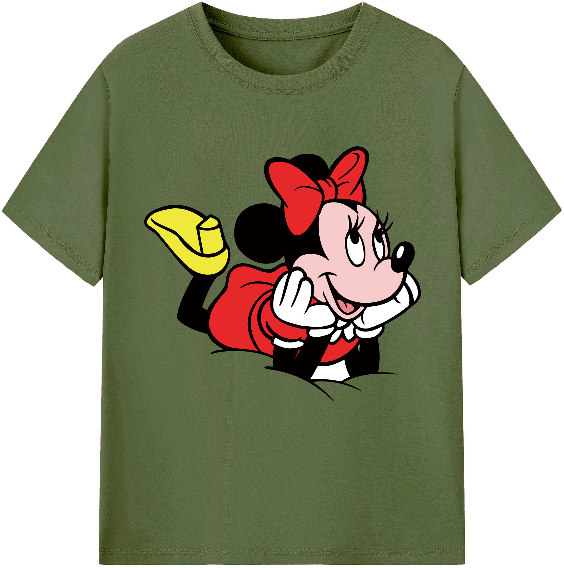 （画像用） ミッキーマウス Mickey Mouse 綿100％半袖Tシャツ（フロントプリント）